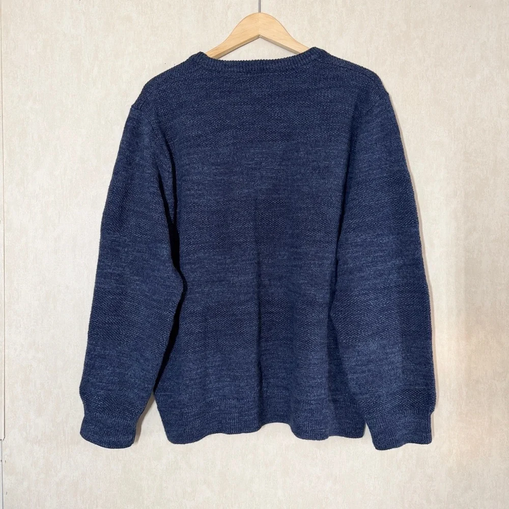 L.L. Bean Men’s Crewneck Pullover Sweater Cotton Longsleeve Classic in Blue XXL